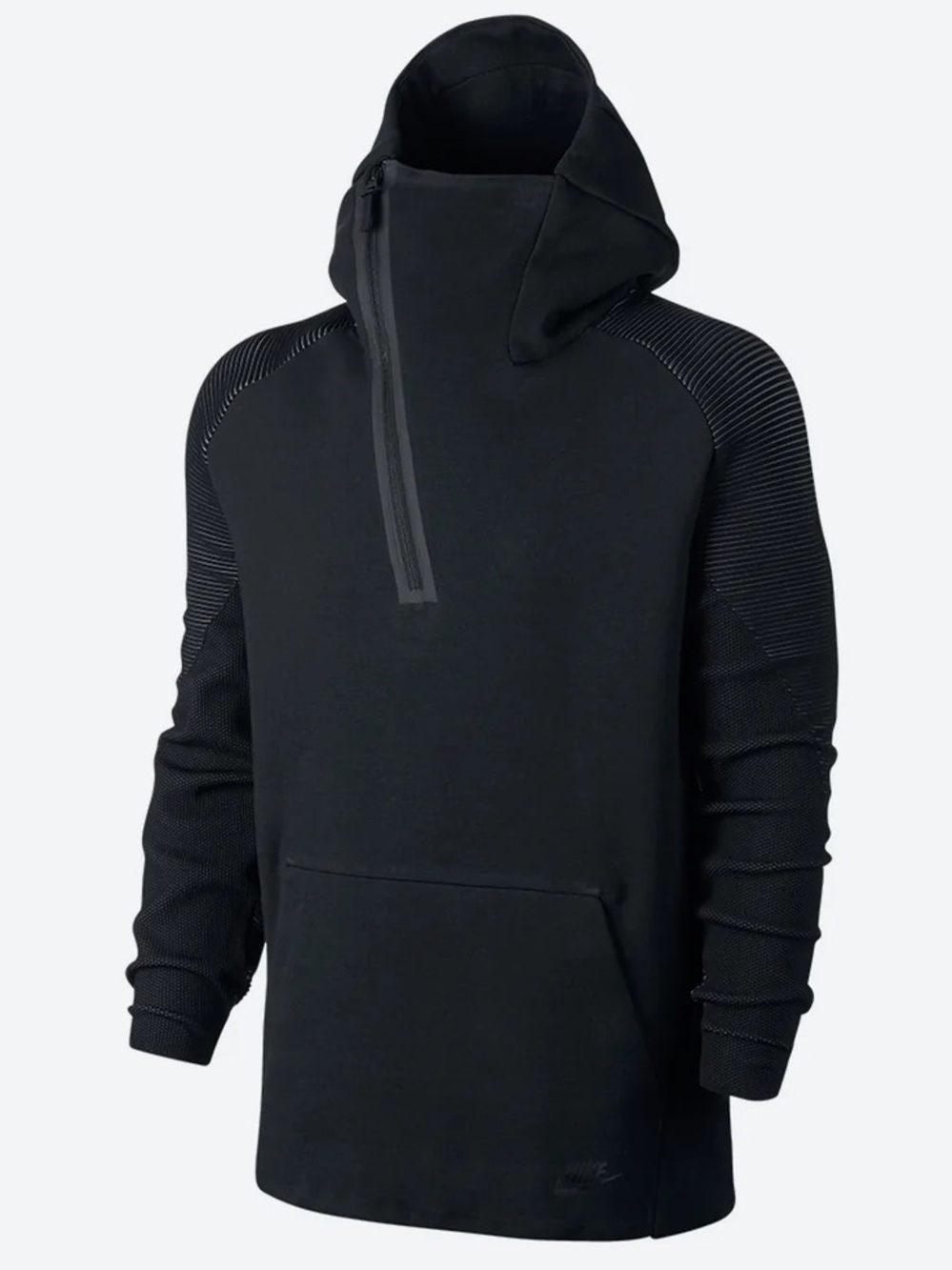Nike Sportswear 2016 Tech Fleece Funnel Black Hooded Pullover Men sz. L